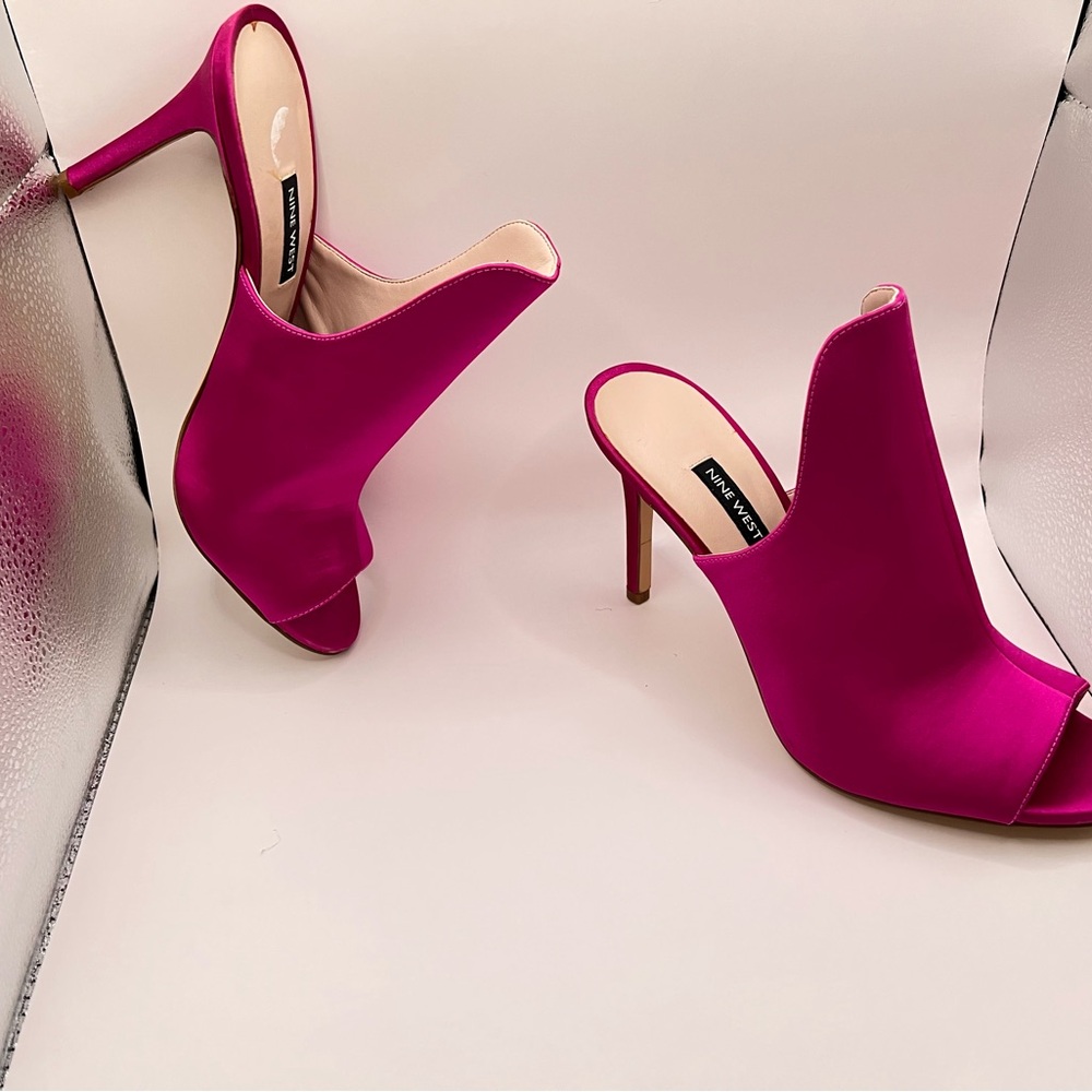 New Pink High Heel Mules by Nine West
